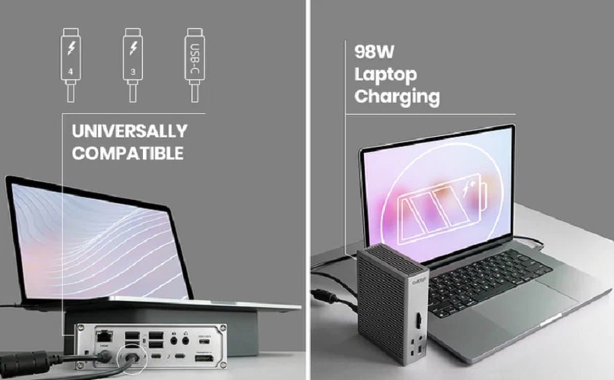 CalDigit TS4 - Thunderbolt Station 4 (EU) SPACE GREY with 0.7m Thunderbolt 4 Cable thumbnail 4
