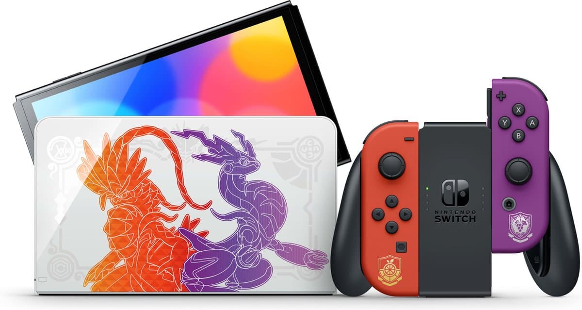Nintendo Switch OLED Pokémon Scarlet & Violet Editie thumbnail 5