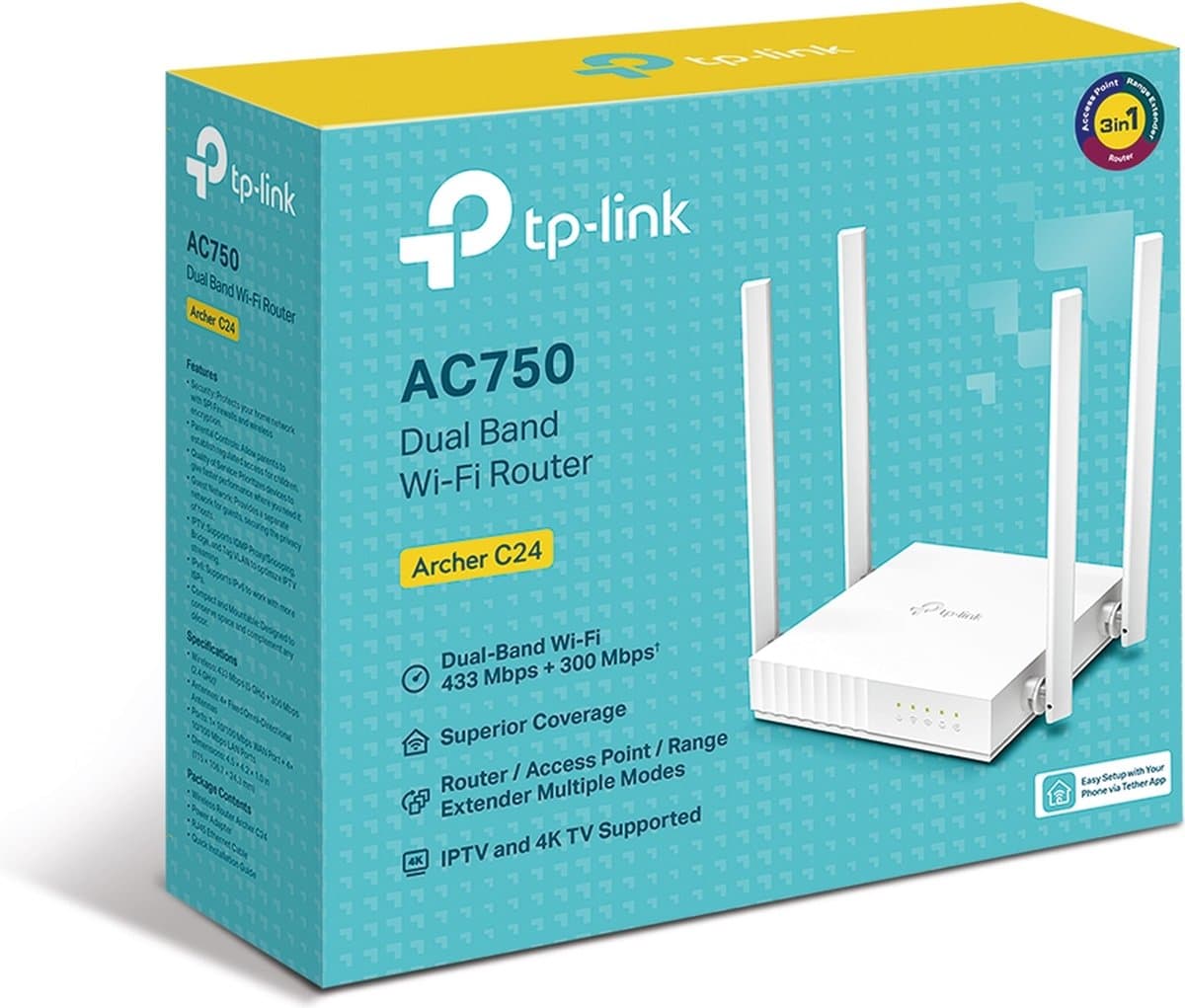 TP-Link Archer C24: WiFi 5 dual-band router met 3-in-1 modus thumbnail 2