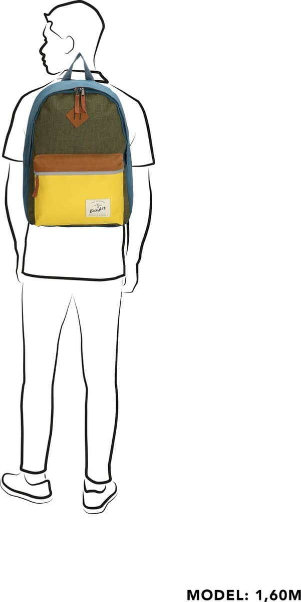 Beagles Originals Mulit Color Rugzak - School Tas - Rugtas - Kinderrugzak - 6-10 Jaar - Tablet Vak - Chromebook Vak - Jeansblauw thumbnail 2