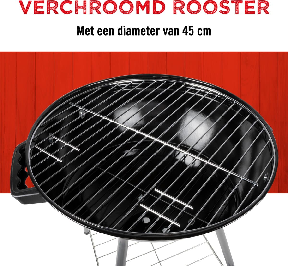 BBQ Collection Barbecue met Deksel - BBQ Houtskool met Asopvangbak - Barbeque Grill - Ø 45 cm thumbnail 6