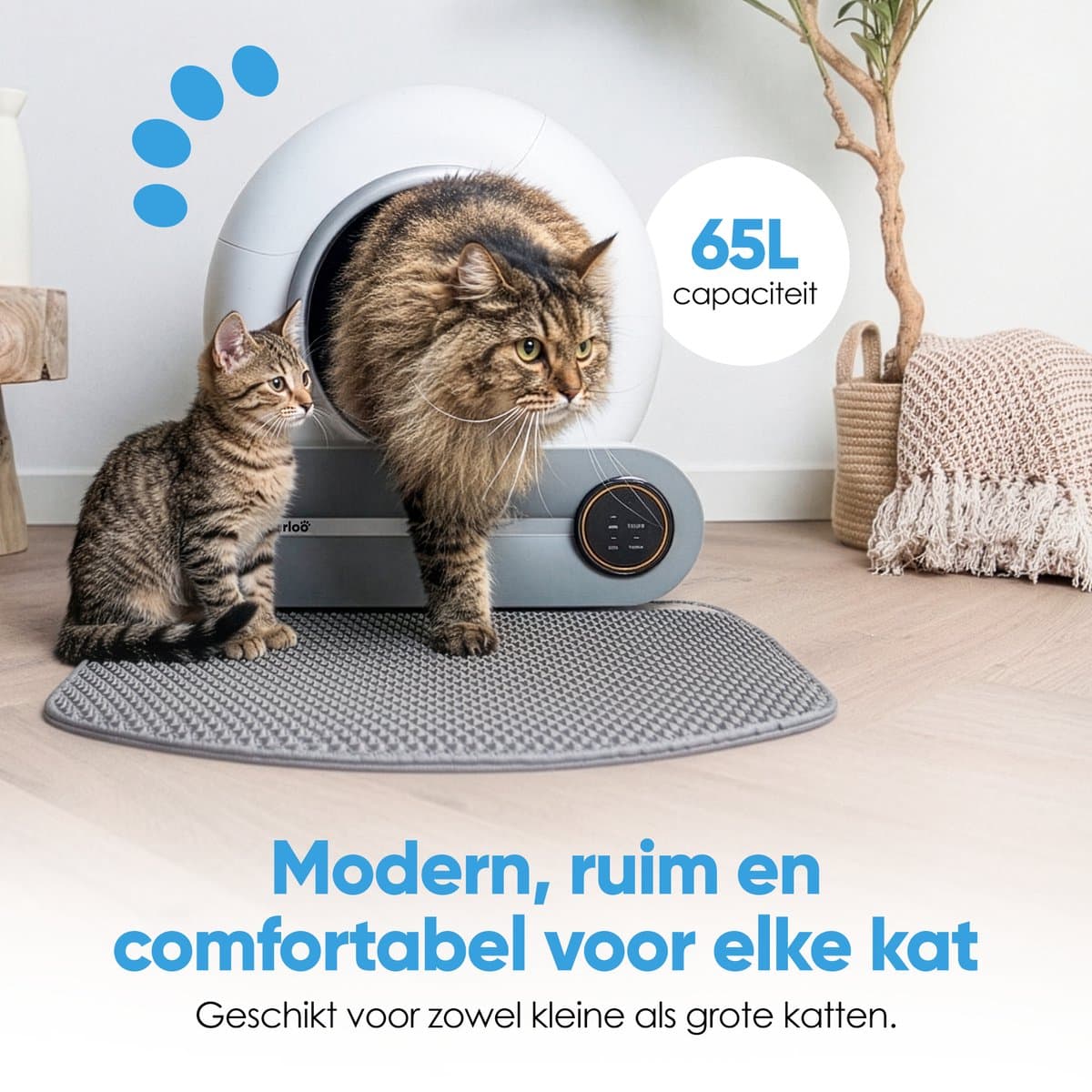Purloo Automatische Kattenbak 65L XXL - Zelfreinigend thumbnail 6