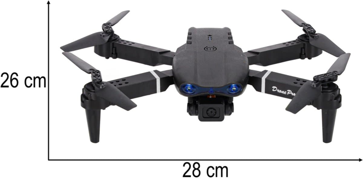 E99 PRO Bestuurbare Drone met Camera en Koffer - RC Drone 720P met Dual Camera, Extra Batterij en 360° Stunts - Opvouwbare Quadcopter met Headless Mode voor Beginners en Gevorderden - Bereik 100 Meter Grafiet Met Ebook thumbnail 2