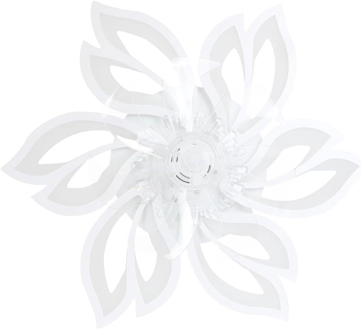 Glitzerlife - Plafond ventilator met verlichting - Dimbare LED ventilator lamp plafond - Stille plafondventilator Afstandsbediening - Zomer winter functie - Acryl design - Ø66cm - Wit thumbnail 4