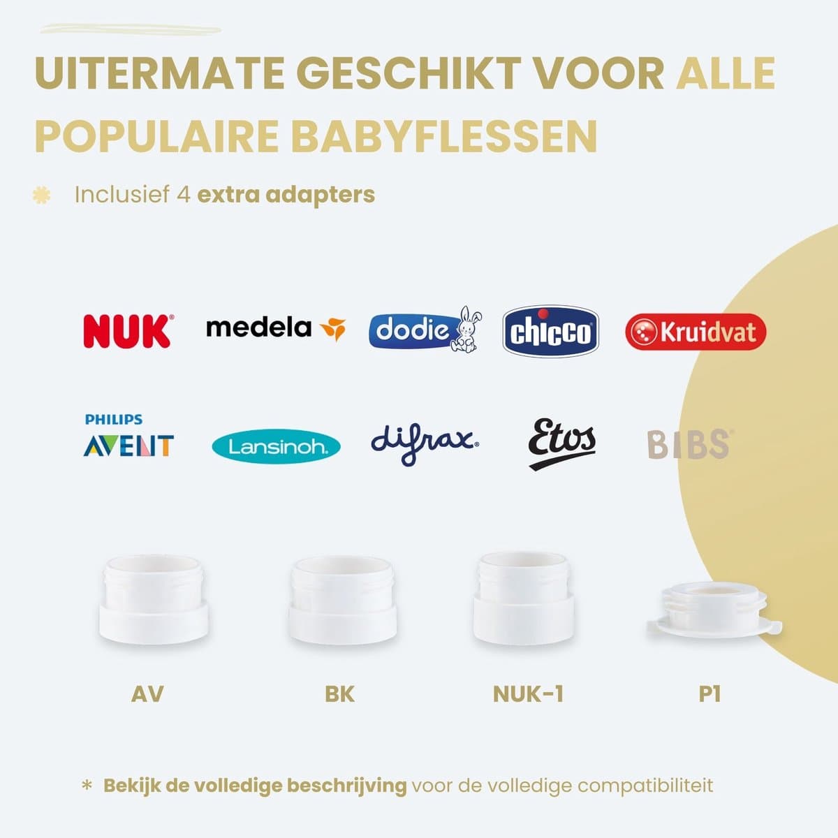 HOUBIE® Baby - Flessenwarmer onderweg - Draagbare flessenwarmer - Flessenwarmer draadloos - 4 Temperatuurniveaus - Draadloos - Inclusief 4 Adapters - USB Oplaadbaar - 9000 mAh - Wit thumbnail 7
