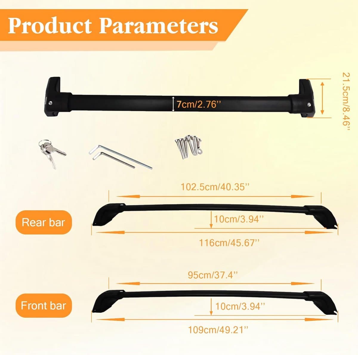 Aluminium Dakdragers met Slot voor SUV Bagage, Fietsen en Dakkoffers thumbnail 7