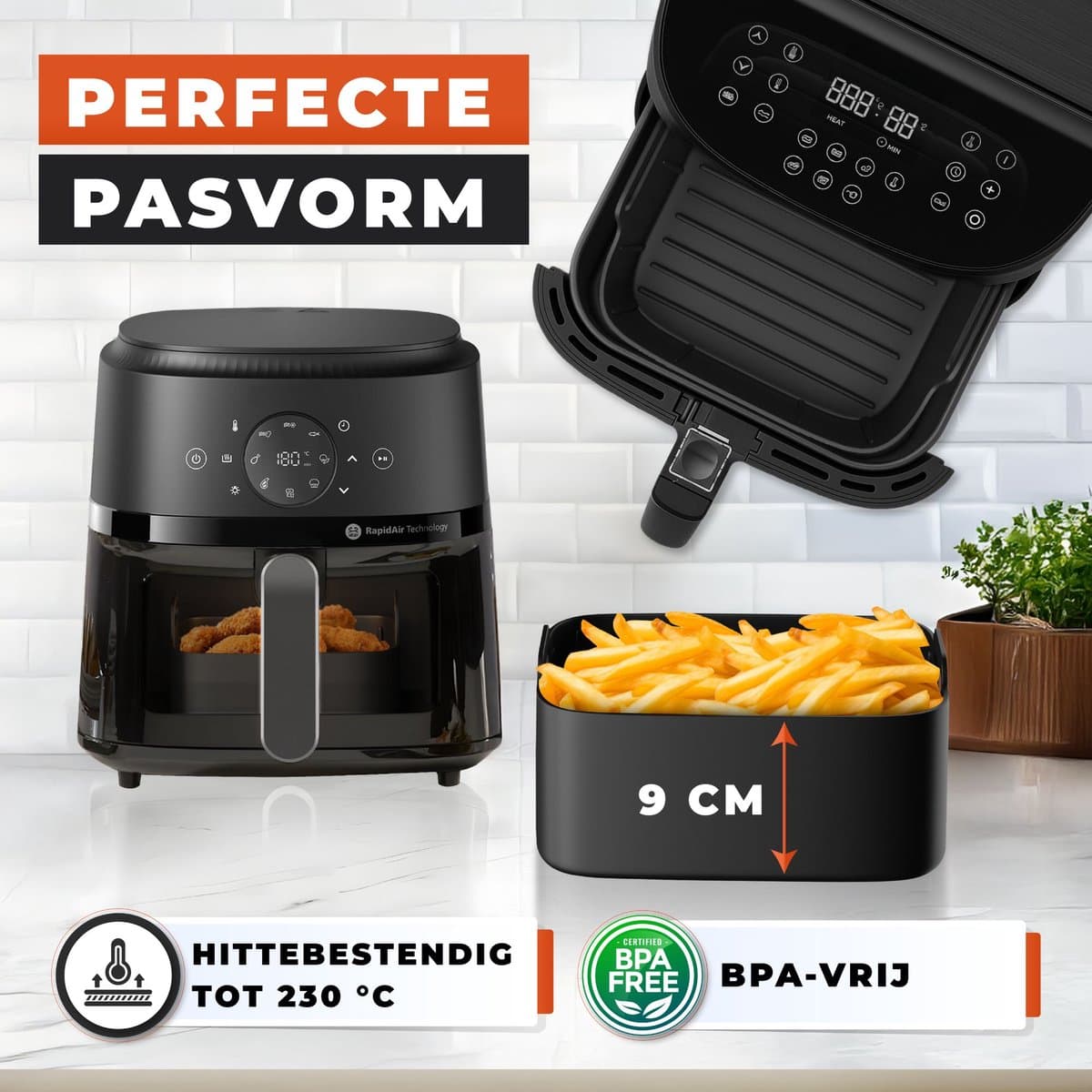 UNBOX 2 Stuks Airfryer Siliconen Bakje - Airfryer Accessoires - Airfryer Bakpapier - Airfryer Mandje voor Philips Airfryer 6,2L - Princess Airfryer XL 5,5L, 6,5L - Ninja Airfryer XXL 6,2L thumbnail 4
