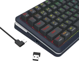 Productfoto van Redragon K708-RGB-PRO 81 toetsen drieweg mechanisch toetsenbord RGB achterverlichting Gasket Sunuo lineaire schakelaar - Zwart