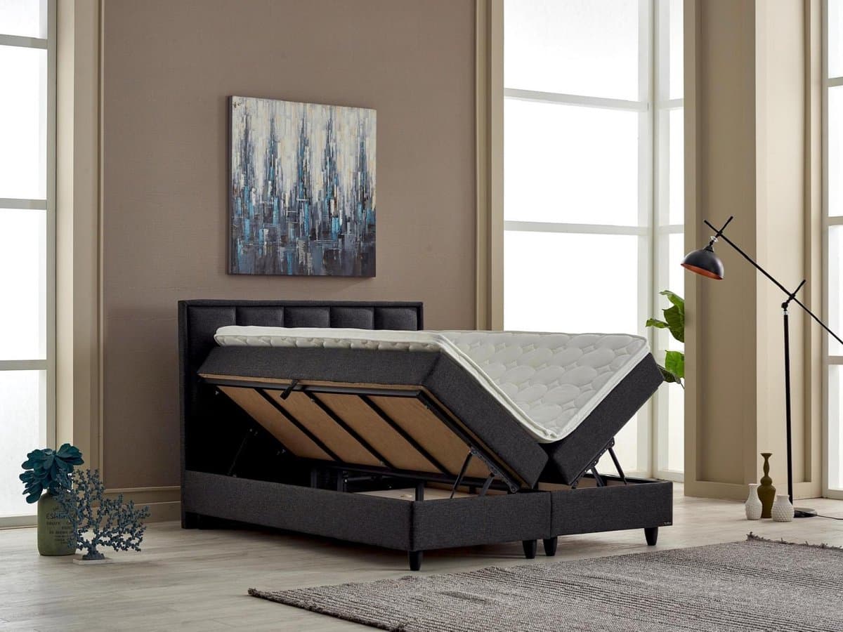 BSS Bedding Breda - Boxspring - Inclusief Dekbed - Complete Boxspring - 160x200 - Bedden - Slaapkamerbed - 1 x Matras met Topper - 2 x Bedbox - 1 x Hoofdbord thumbnail 3