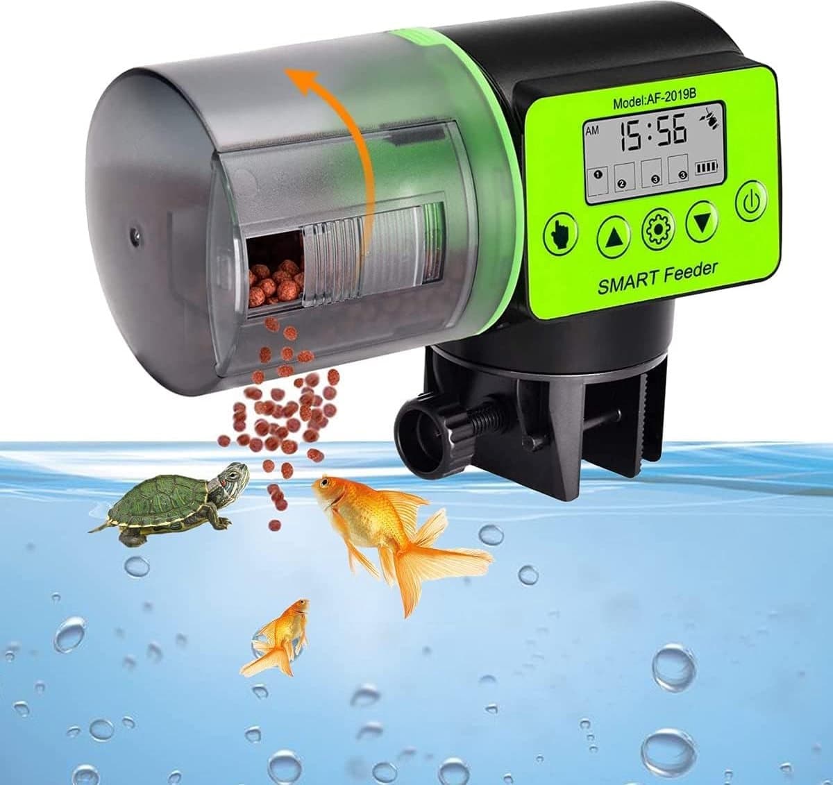 Automatische Voederautomaat - 200ml - Aquarium - Vissen Visvoer Voer Automaat - Visvoerdispenser met Timer - Automatische vissenvoerder - voor Aquarium, Vistank, Schildpaddentank thumbnail 6