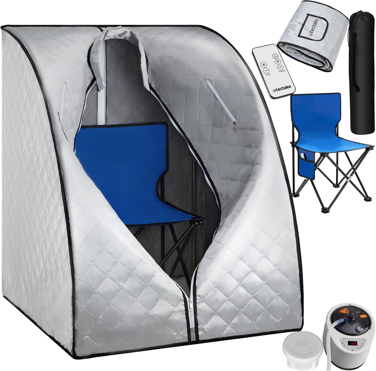 tectake ThermaLuxe II - Draagbare Stoomsauna, 15 Tempstanden