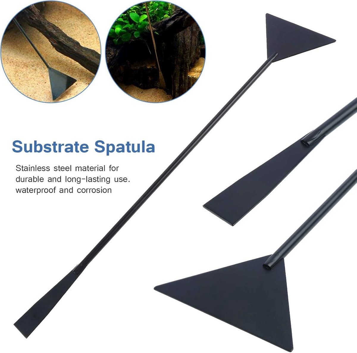 Complete 4-in-1 Aquarium Gereedschap Set - Roestvrij Staal Onderhoudsset voor Planten en Reiniging thumbnail 3
