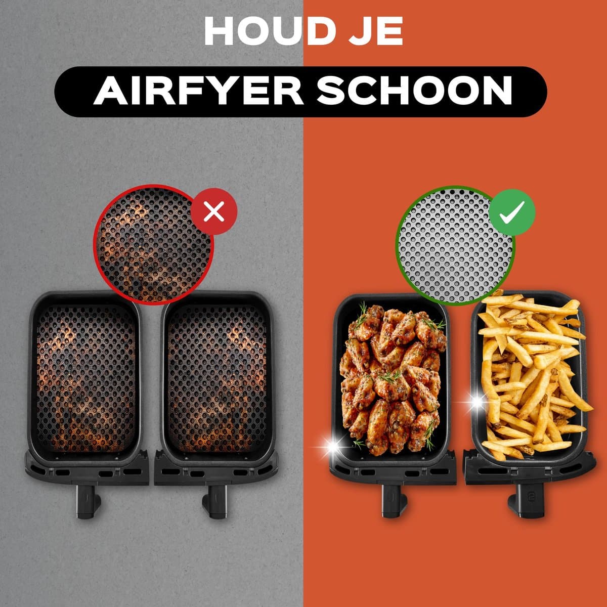 UNBOX Airfryer Siliconen Bakjes - Accessoires voor Dubbele Airfryer zoals Philips Airfryer 3000 series - Tefal Easy Fry Dual XXL - Airfryer Accessoires - Airfryer Bakpapier - Airfryer Mandje thumbnail 6