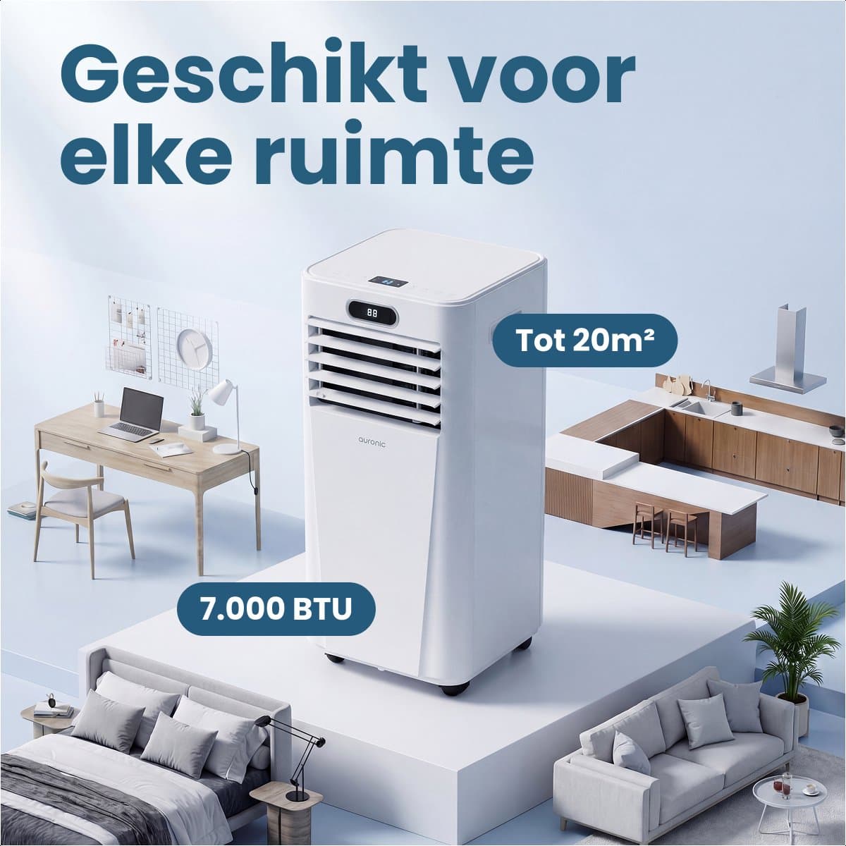 Auronic AU3262 7.000 BTU met twee raamkits thumbnail 3