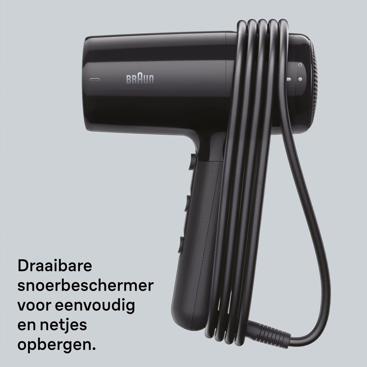 Braun HD2.0 Föhn BRHD200E - Krachtige Haardroger - Compleet met Blaasmond - Lichtgewicht - 2000W - 1.95m lang snoer thumbnail 5
