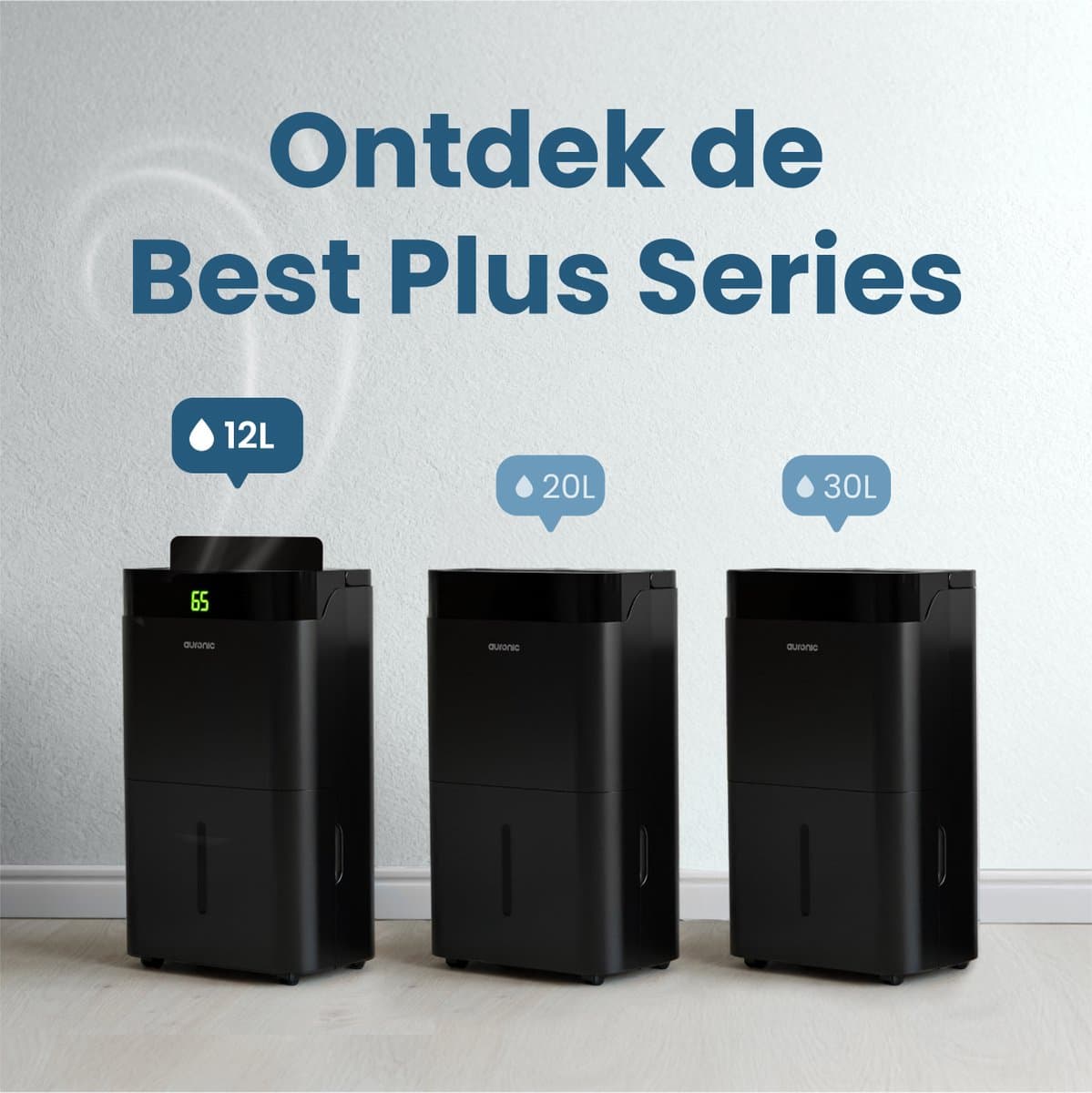 Auronic Luchtontvochtiger en Luchtreiniger - Best Plus Series - Ontvochtigt 12L per dag - 5L Waterreservoir - Slaapkamer, Badkamer, Woonkamer en Kantoor - Vochtopnemer voor in Huis - Zwart thumbnail 8