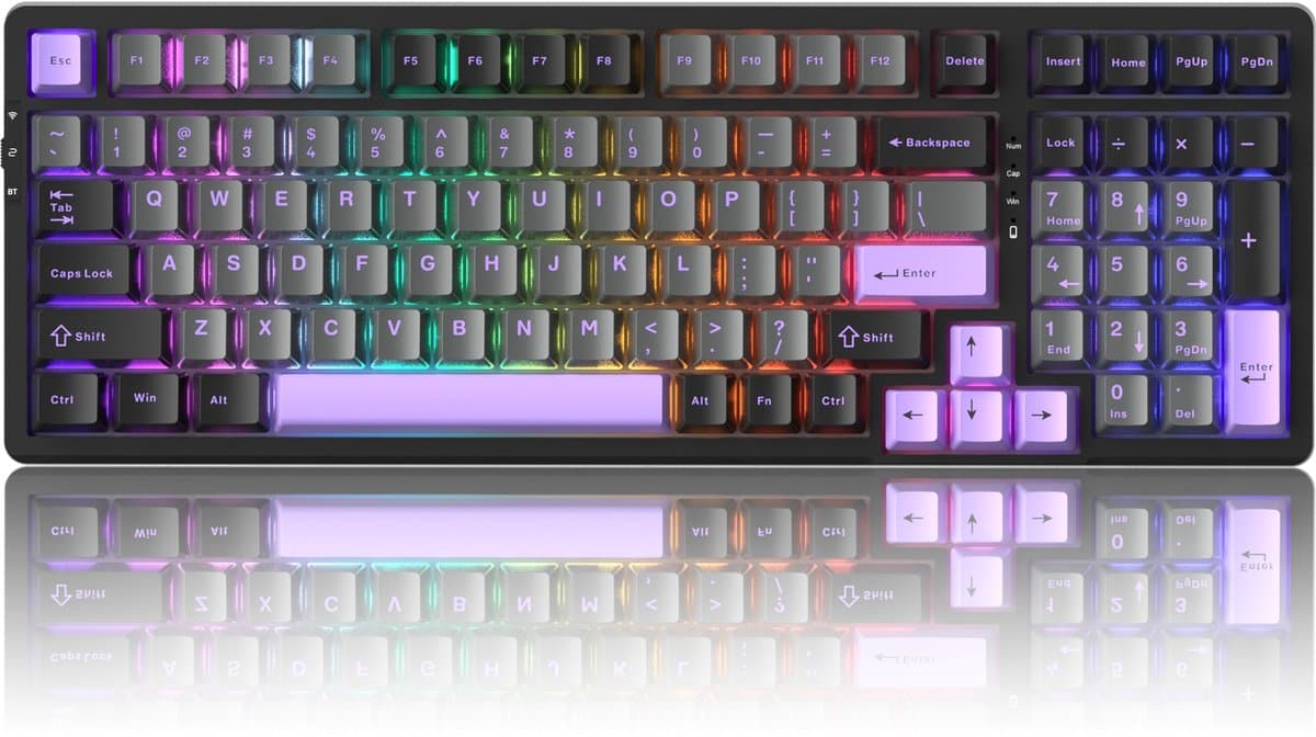 MageGee Light100 - Mechanisch Gaming Toetsenbord - Gaming Keyboard - Draadloos - RGB thumbnail 3