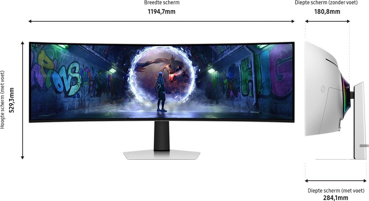 Samsung Odyssey G9 - 49" OLED ultrawide 240Hz gamingmonitor thumbnail 4