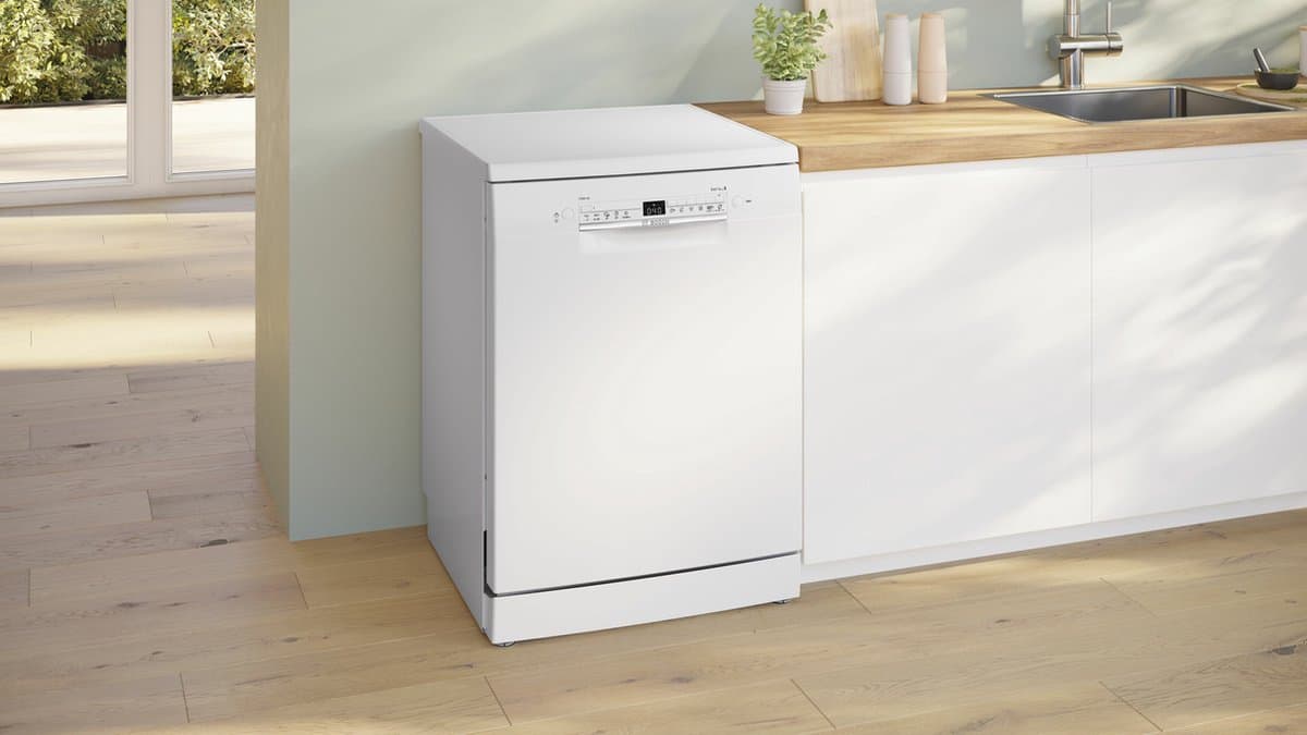 Bosch SMS2HTW02E - Serie 2 - Vaatwasser - Vrijstaande vaatwasser - 60 cm - Wit - Energielabel D - Home Connect - Extra Droog: optie voor extra grondige droogresultate thumbnail 5