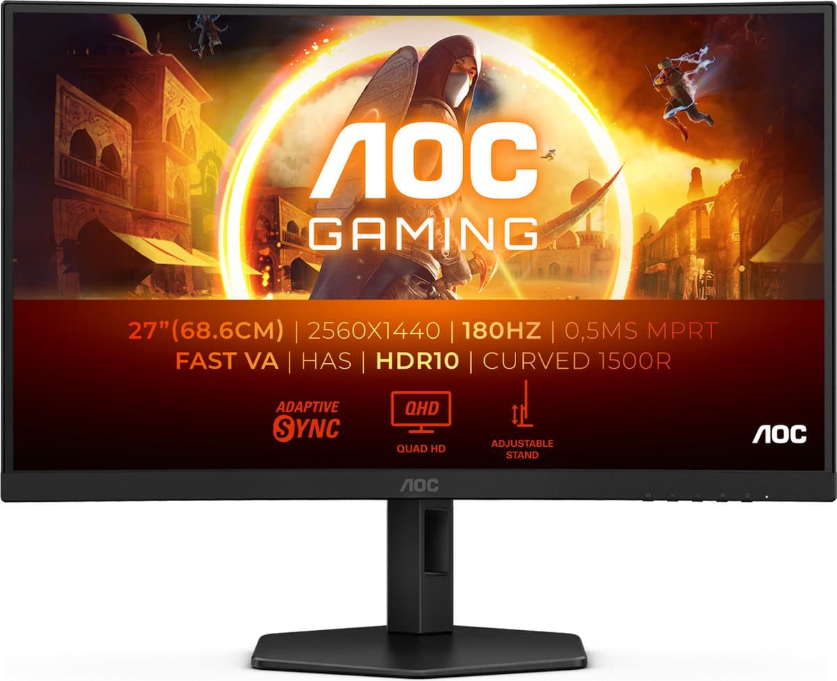 AOC CQ27G4X: 27" curved QHD gaming monitor 180Hz