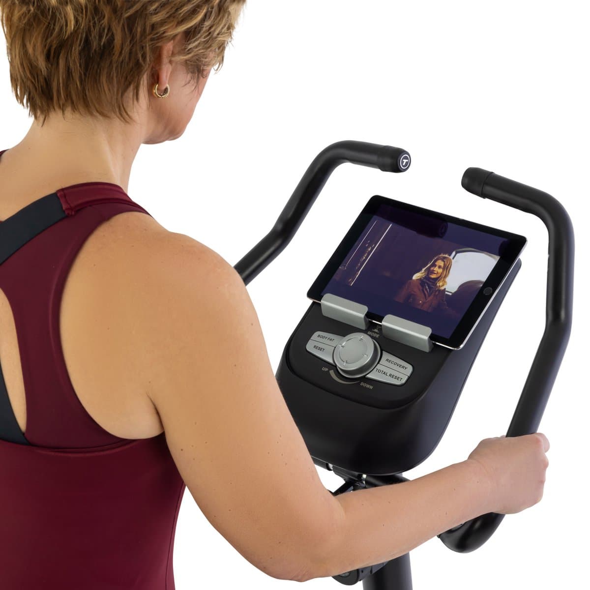 Tunturi Signature F20 Hometrainer - Fitnessfiets met lage instap - 150 kg Gebruikersgewicht - 8 weerstandsniveaus - Voorzien van LCD monitor en transportwielen thumbnail 8