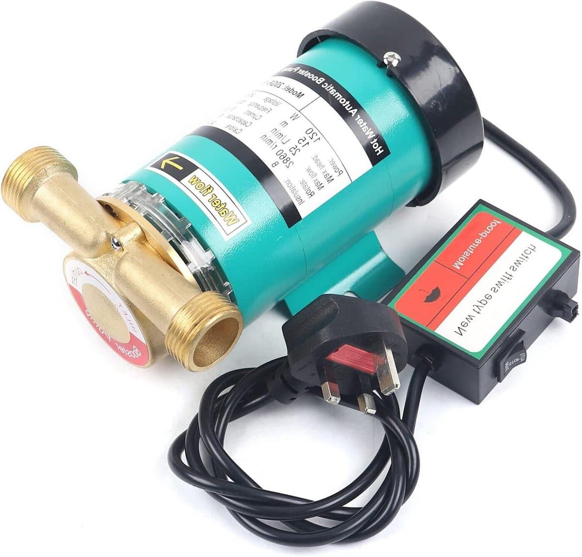 Automatische Drukverhogingspomp 120W - Waterpomp met 15m Opvoerhoogte voor Douche en Tuin thumbnail 8