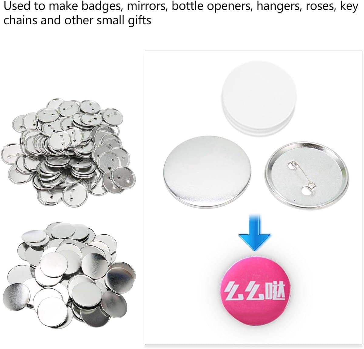 Knopenmaker Machine - Badge Pers - Huis Knutselen - Complete Doe-het-zelfkit - 58 Mm - Zwart thumbnail 2