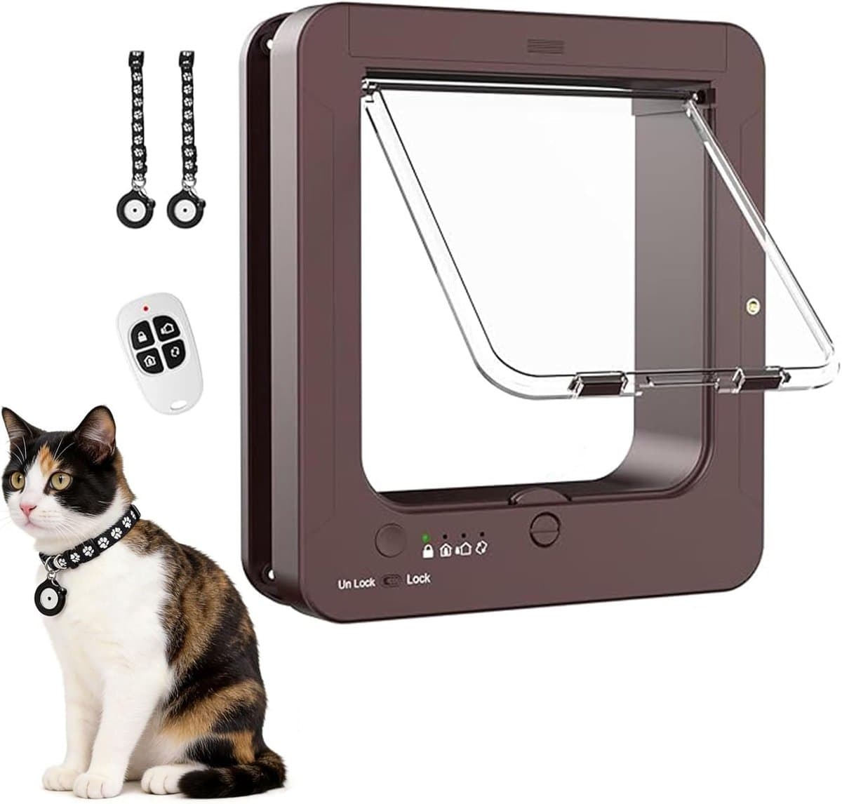 Slim Huisdierluik - Elektronisch Kattenluik - Huisdier Toegang - Microchip Geactiveerd - 26x29.5cm - Wit thumbnail 6