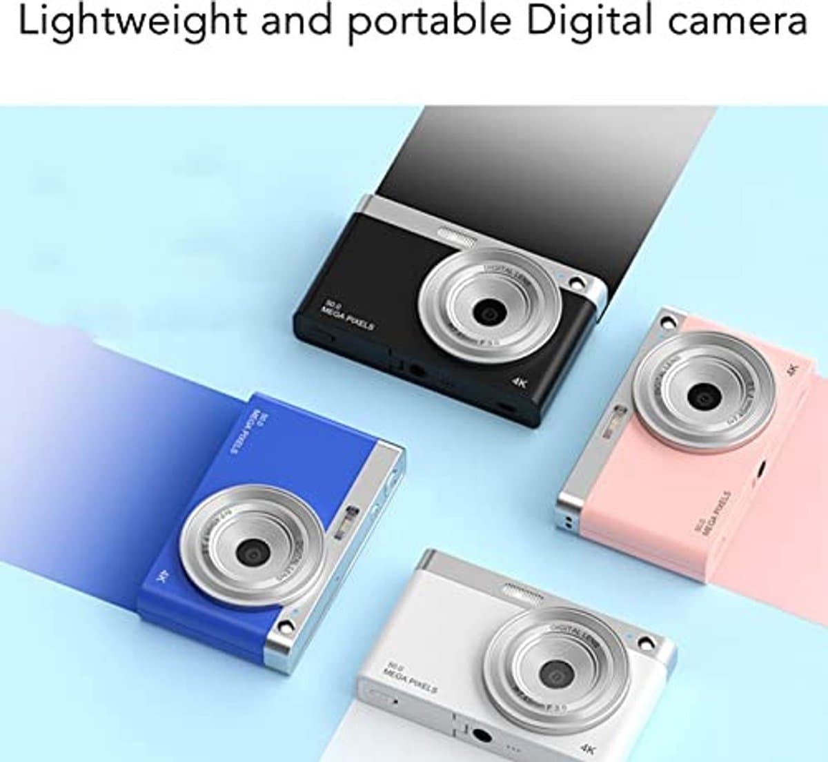 OmGoods - Dailygoody - Digitale Camera - Kinderen - 4K Vlogging-camera - Wit - Beginnerscamera - Ideaal voor studenten - Ingebouwd LED-vullicht thumbnail 2