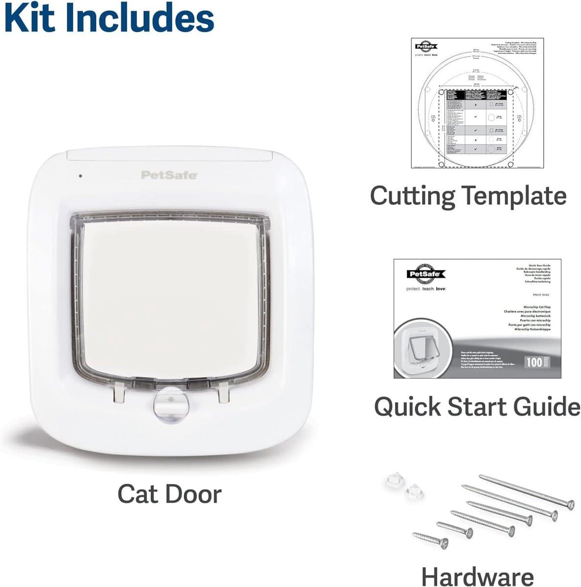 Kattenluik met microchip - PetSafe - batterijen - 4-weg vergrendeling - eenvoudige installatie -Kattenluik met microchip thumbnail 5