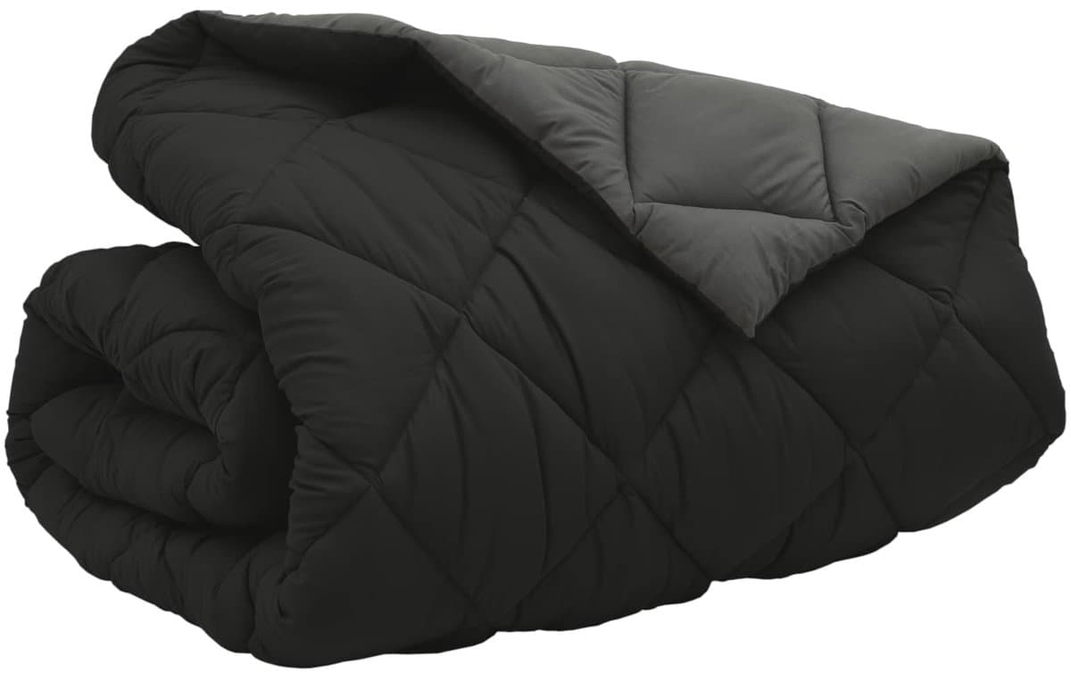 vidaXL - Winter - Duvet - Zwart - en - Anthraciet - 220 - x - 240 - cm - Microvezel thumbnail 6