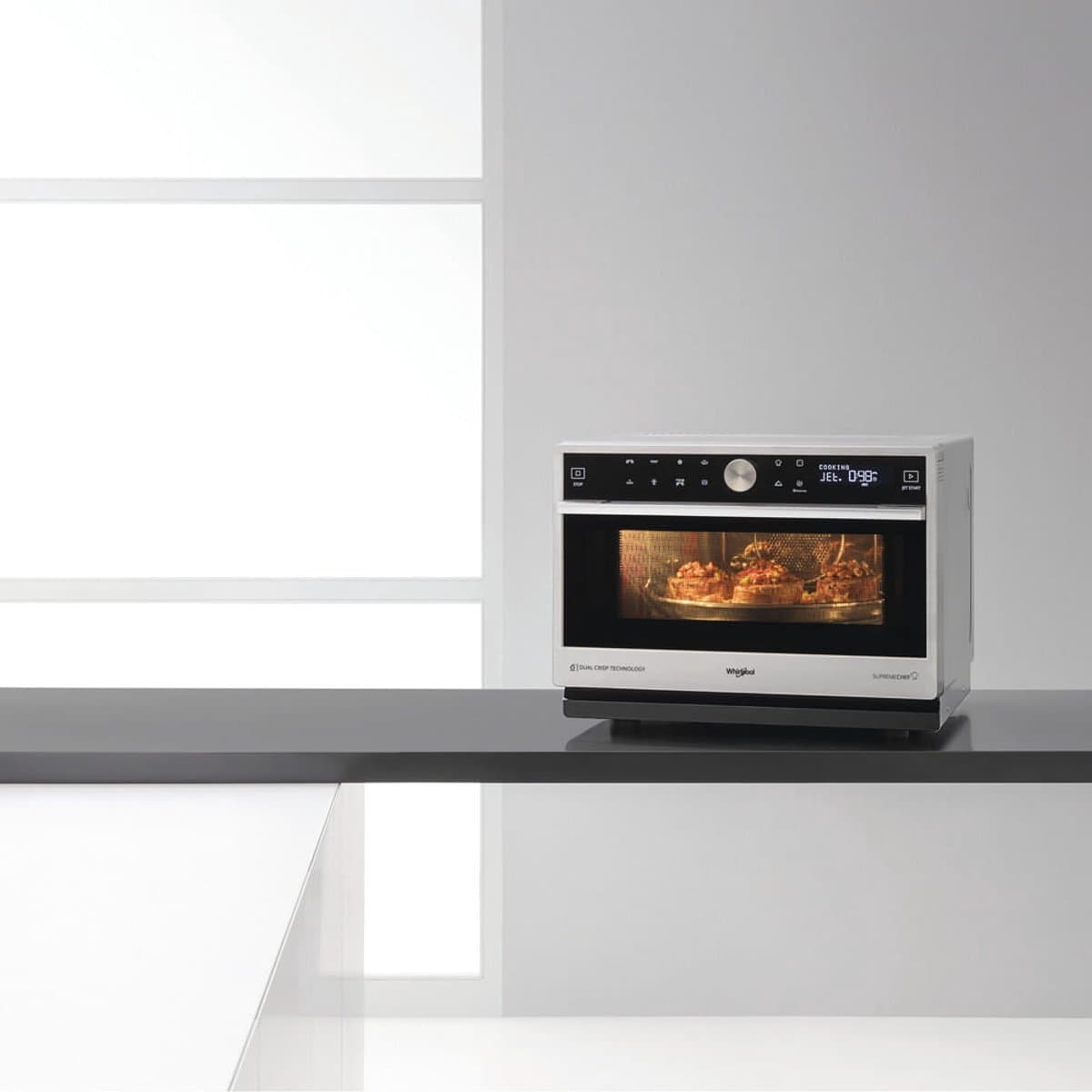 Whirlpool Supreme Chef MWSC 9133 SX - Combimagnetron - 33 liter - 1000 watt - Zilver thumbnail 7