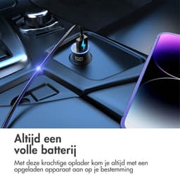Productfoto van imoshion Dual USB Autolader - Snelle 60W