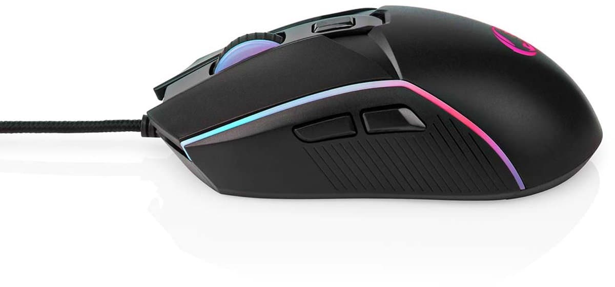 Nedis Gaming Muis - Bedraad - 800 / 1200 / 2400 / 3200 / 4800 / 7200 dpi - Instelbare DPI - Aantal knoppen: 6 - Rechtshandig - 1.50 m - LED thumbnail 6