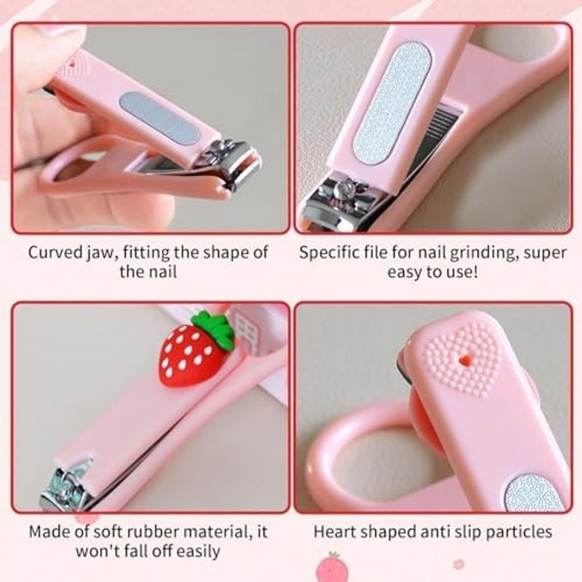 Dailygoods- Nagelknipper Set 4 Stuks - Nagelknipper Baby - Nagelriem Knipper - Nagelknipper Hond - Nagelknipper Elektrisch - Kunststof/Roestvrij Staal - Baby Nagelset thumbnail 2