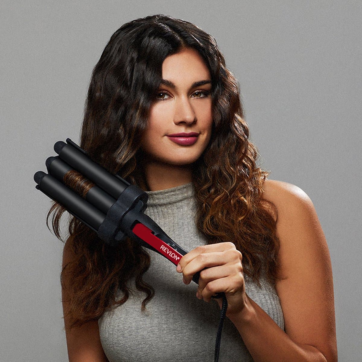 Revlon - Jumbo Waver - Wafeltang - Wave Krultang - Golvenkrultang - Haar -Beach Waves - Krultang - Zwart thumbnail 8