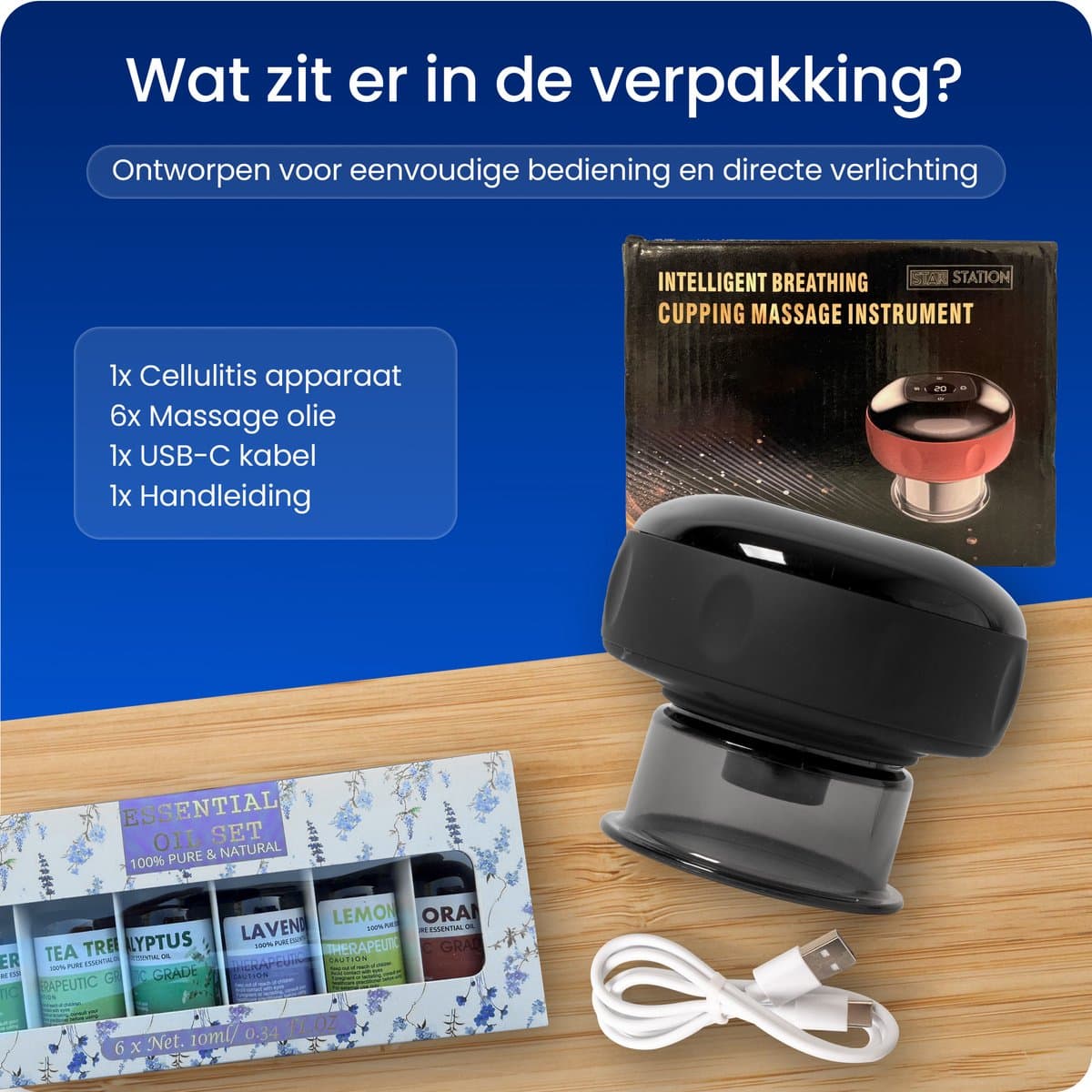 Cellulite Massage Apparaat - Cupping Set Massage - Anti Cellulitis Apparaat - Elektrisch Cupping Apparaat - 12 Standen & Temperaturen - Draadloos - Inclusief 6 Etherische Oliën thumbnail 5