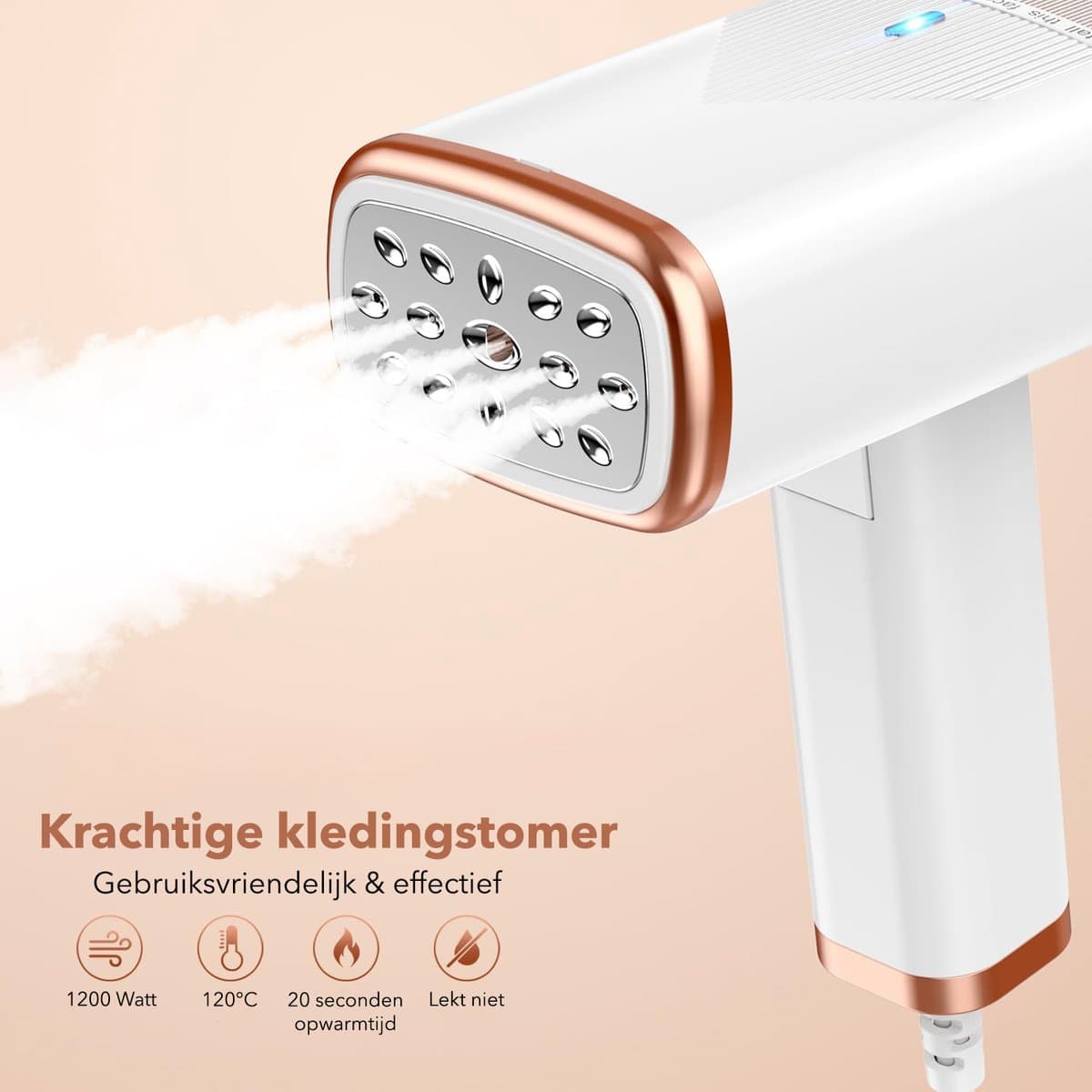 Cleanforce Kledingstomer - Reisvriendelijk - Handstomer - Ontkreuker - Stoomstrijkijzer - Stoomapparaat Kleding thumbnail 3