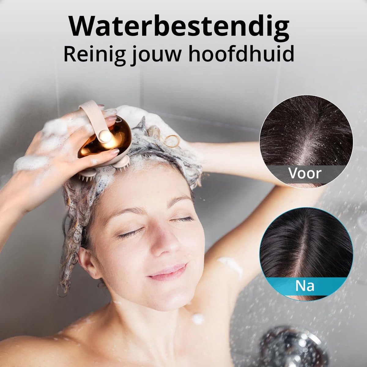 Elektrisch Hoofdmassage Apparaat - Massage Apparaat - Scalp Massager - Hoofdmassage - Massageapparaten - Goud thumbnail 4