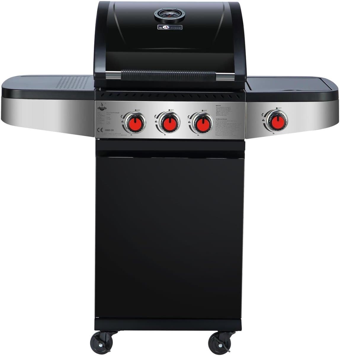 El Fuego Houston 3.1 - Gasbarbecue - Gas bbq - 3 branders - 1 zijbrander - Kleur zwart - Grilloppervlak 42x48 cm thumbnail 8