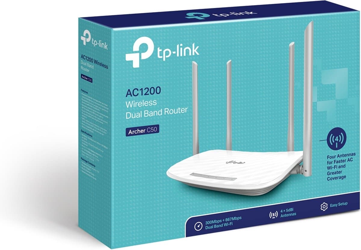 TP-Link Archer C50 - WiFi 5 router met dual-band voor kleine woningen thumbnail 5