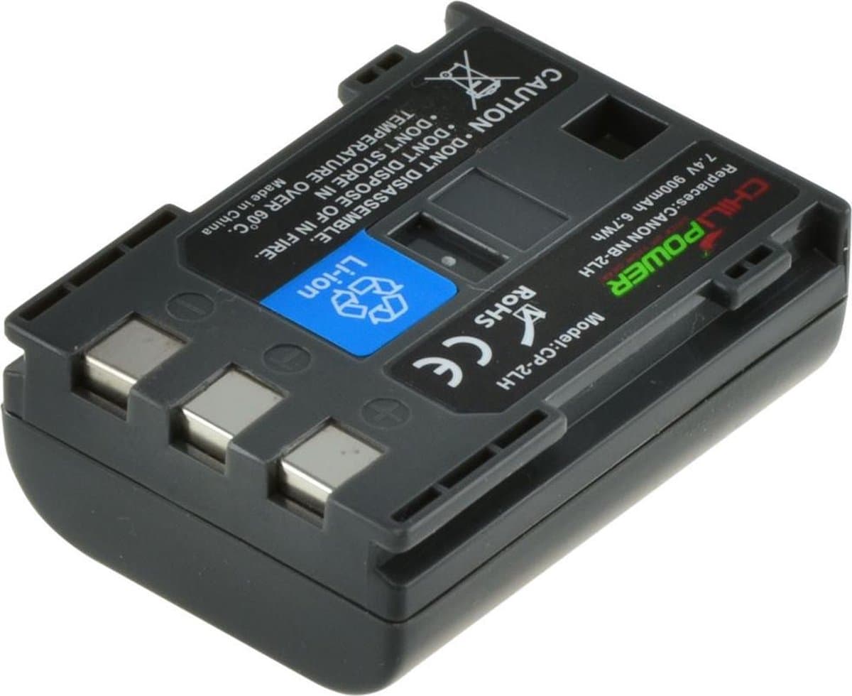 ChiliPower NB-2LH / NB-2L accu voor Canon - 900mAh - 2-Pack thumbnail 2