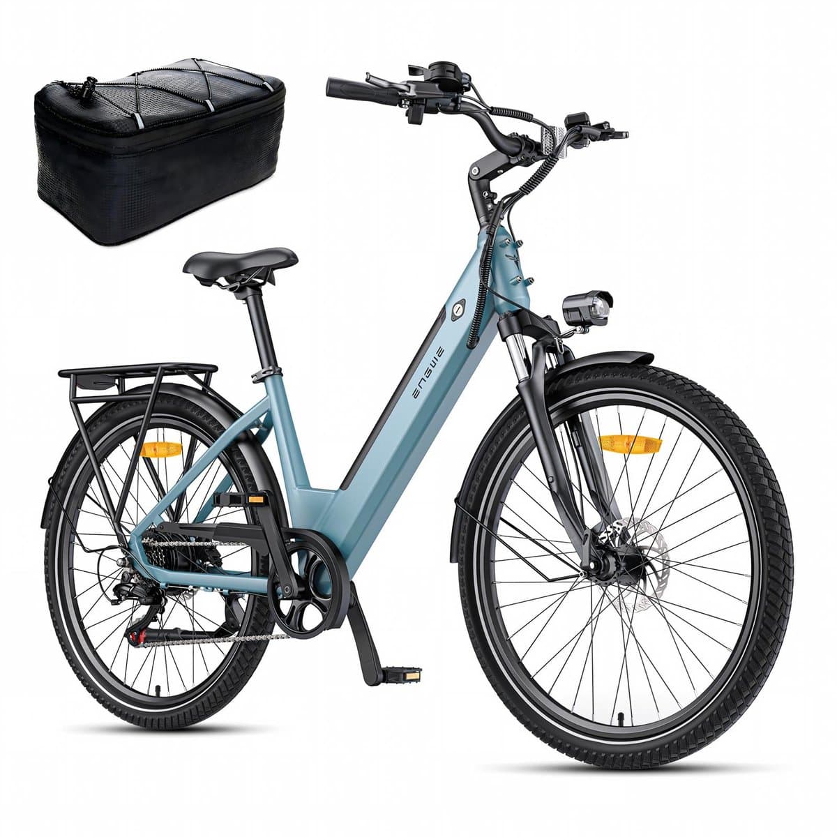 ENGWE P275 SE Elektrische fiets - Actieradius 80km - Verwijderbare batterij 36V13Ah - Motor 250W - Hydraulische schijfremmen - Shimano 7 versnellingen - 27.5 Inch City Commuter EBike - blauw