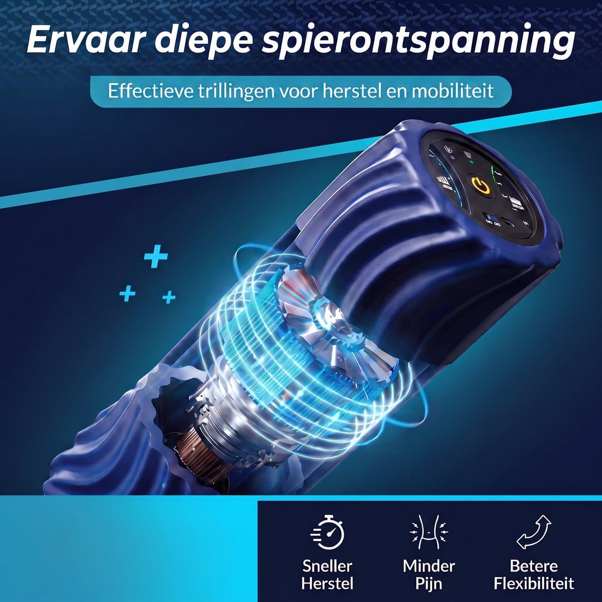 Vibrerende Foam Roller met 4 weken durend mobiliteitplan - voor Rug, Nek en Lichaam massage roller - Fitness foamrollers | Vitalic thumbnail 7