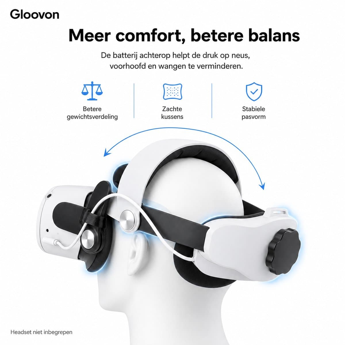 Gloovon Elite Strap Quest 2 - 5300mAh batterij & comfort thumbnail 7