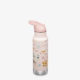 Productfoto van Klean Kanteen Kid Kanteen Classic Insulated 355ml - Flip Sport Cap Owlet- drinkfles kids - met RVS rietje