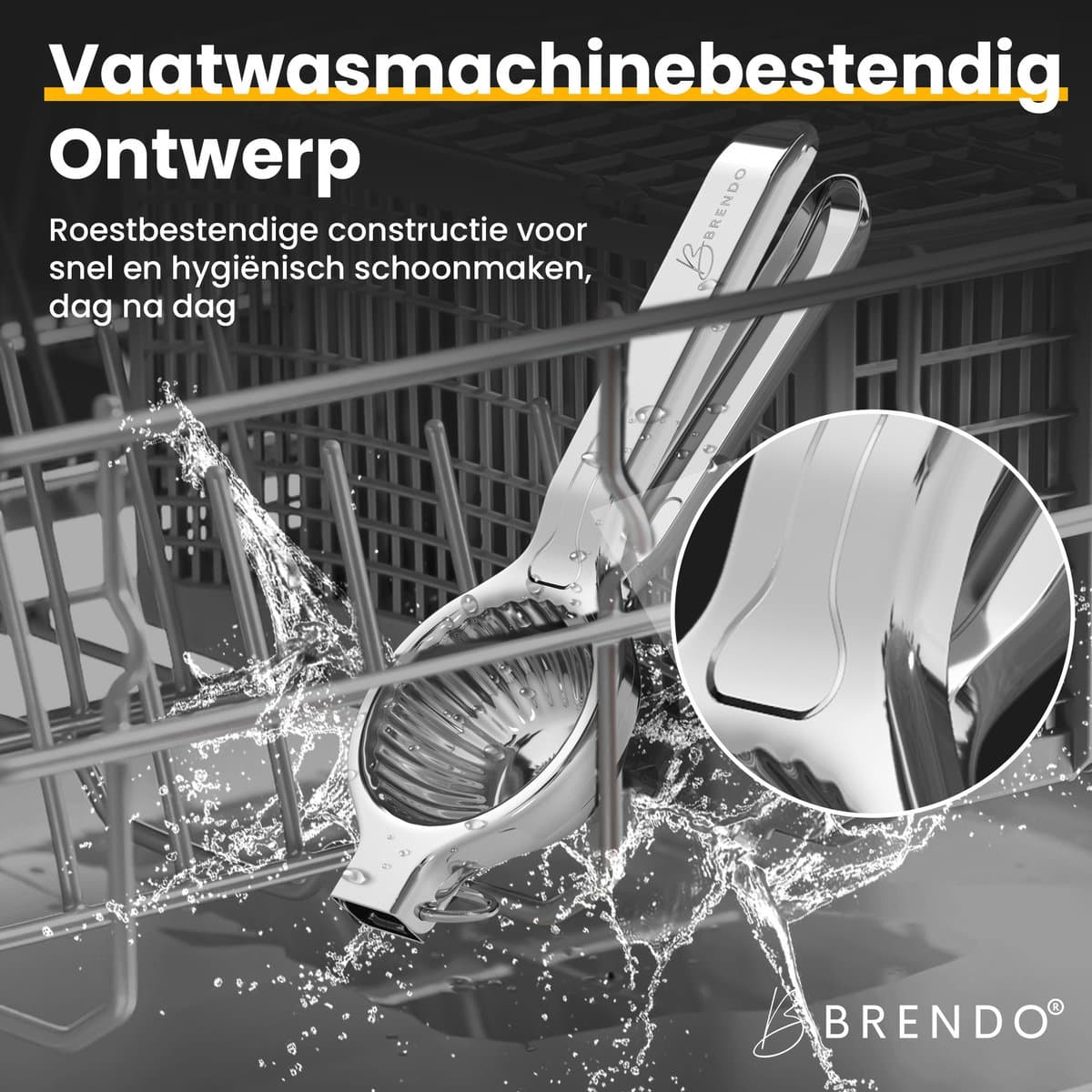 Brendo® - Citroenpers – universele maat – uitpersen tot de laatste druppel – citruspers – extreem robuust – voor meer fris en genot thumbnail 7