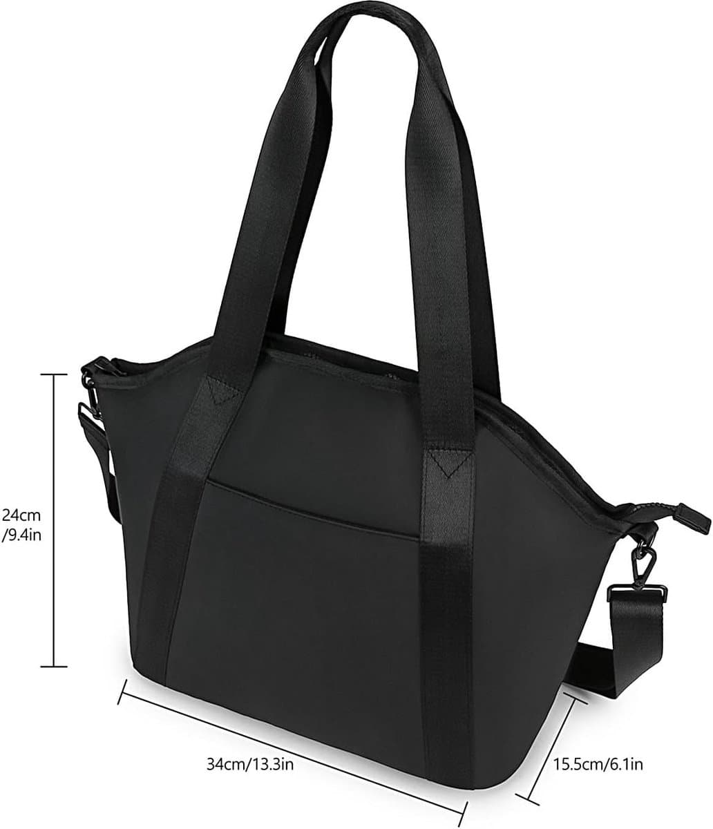 Luiertas Tote - Waterdichte Opbergtas – Multifunctionele draagtas met schouderband - ruim voor kleding & reisbenodigdheden – Zwart thumbnail 7