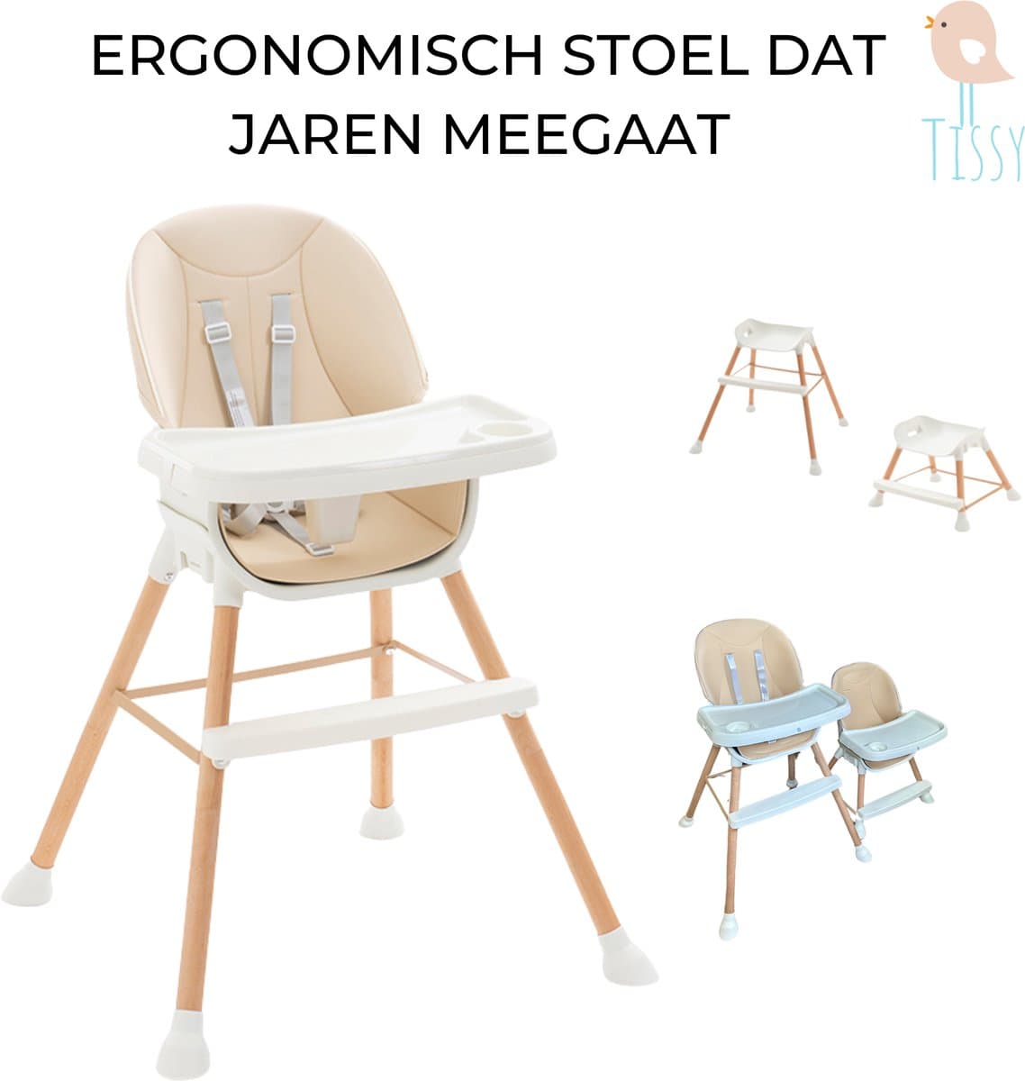 Tissy Meegroei Kinderstoel - Verstelbaar Eetblad thumbnail 7