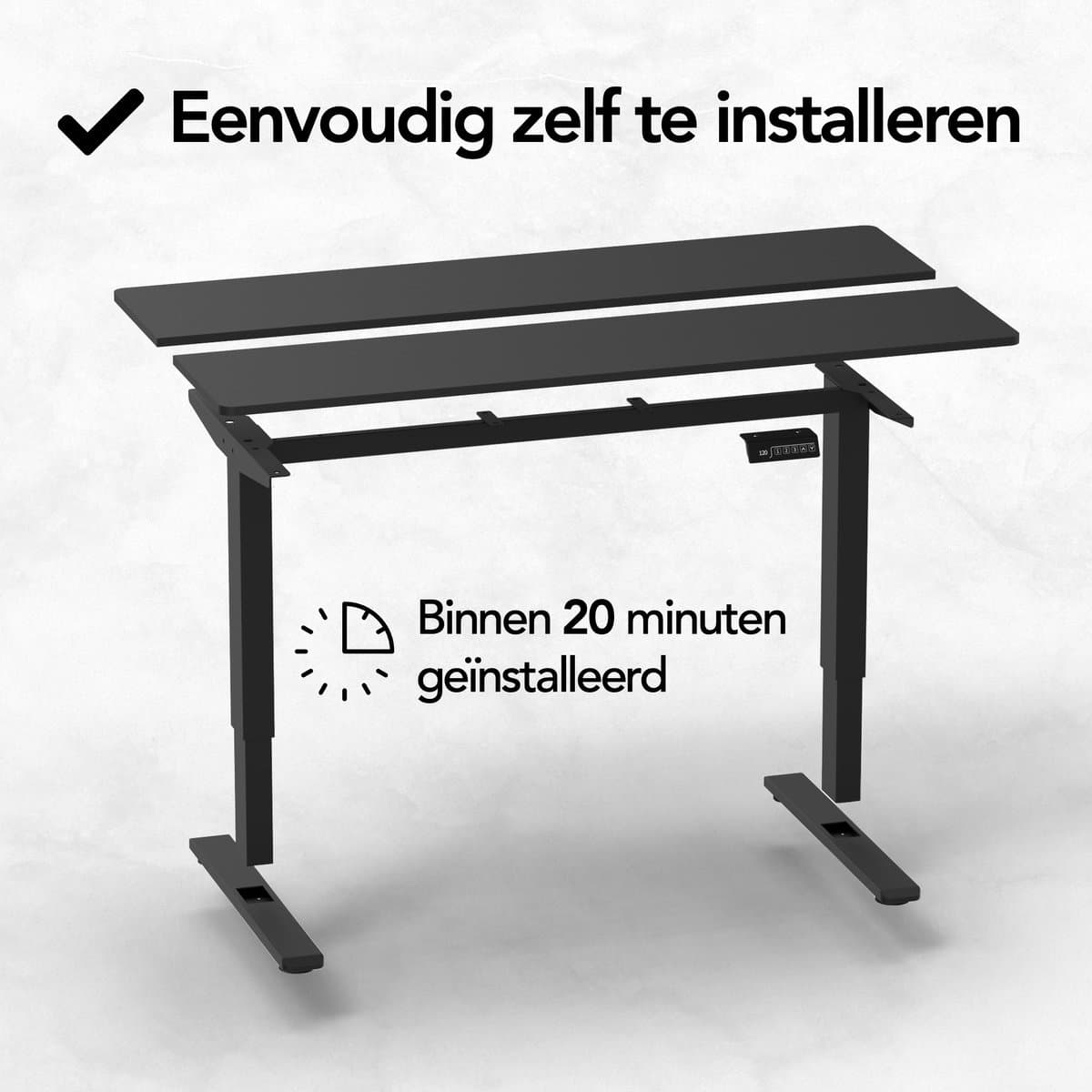 Infinity Goods Zit Sta Bureau Elektrisch Verstelbaar - 120 x 60 CM - Geheugenfunctie - Zwart thumbnail 8